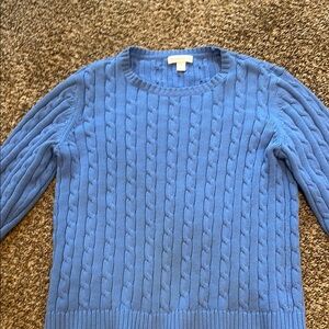 Blue Cable Knit Sweater